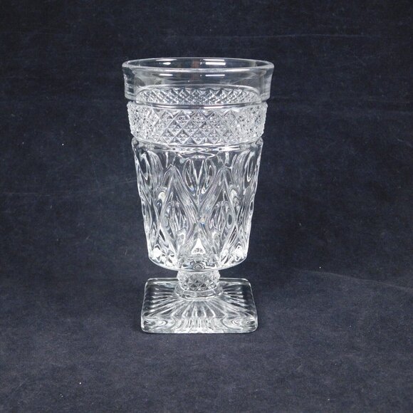 Set Of 2 Imperial Cape Cod Clear Square Footed Tumbler Glasses Vintage 5.5 Tea - Picture 3 of 12